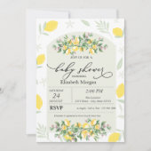 Waterverf citroenen Lijst Baby shower Kaart (Voorkant)