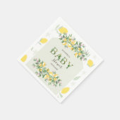 Waterverf citroenen Lijst Baby shower Servet (Hoek)