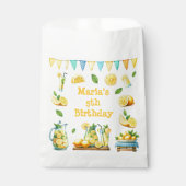 Waterverf citroenen limonade verjaardagsfeestje bedankzakje (Voorkant)