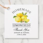 Waterverf Citroenen Limoncello Bedankt Kraft Label (Voorkant)