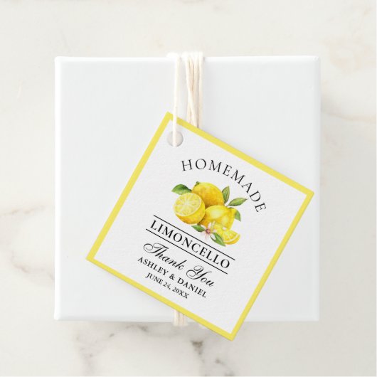 Waterverf Citroenen Limoncello Bedankt Plein Bedankjes Labels (In situ)