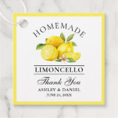 Waterverf Citroenen Limoncello Bedankt Plein Bedankjes Labels (Voorkant)