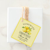 Waterverf Citroenen Limoncello Bedankt vierkant ge Bedankjes Labels (In situ)