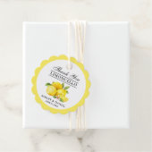 Waterverf Citroenen Limoncello Bruiloft geschulpte Bedankjes Labels (In situ)