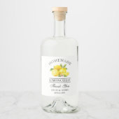 Waterverf Citroenen Limoncello Liquor flesetikette Likeurfles Etiket (Voorkant)