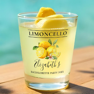 Waterverf Citroenen Limoncello Meisjesuitje Shot Glas