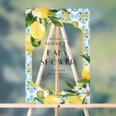 Waterverf Citroenen Mediterraan Baby shower Acryl Bord (Neutraal)