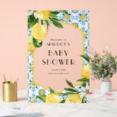 Waterverf Citroenen Mediterraan Baby shower Acryl Bord (Huwelijk)