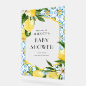 Waterverf Citroenen Mediterraan Baby shower Acryl Bord (Hoek)