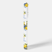 Waterverf citroenen met blauwe bloemen en monogram Case-Mate iPhone case (Achterkant / Rechts)
