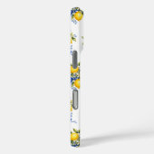 Waterverf Citroenen Met Blauwe Bloemen Monogram Case-Mate iPhone Case (Achterkant / Rechts)