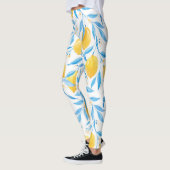 Waterverf citroenen: met de hand getekend. leggings (Links)