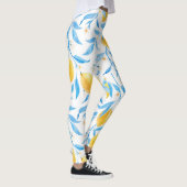 Waterverf citroenen: met de hand getekend. leggings (Rechts)