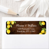 Waterverf citroenen met rustiek bruin hout etiket (Insitu)