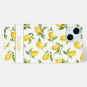 Waterverf Citroenen Monogram Case-Mate iPhone Case (Achterkant (horizontaal))