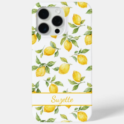 Waterverf Citroenen Monogram Case-Mate iPhone Case (Achterkant)