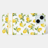 Waterverf Citroenen Monogram Case-Mate iPhone Case (Achterkant (horizontaal))