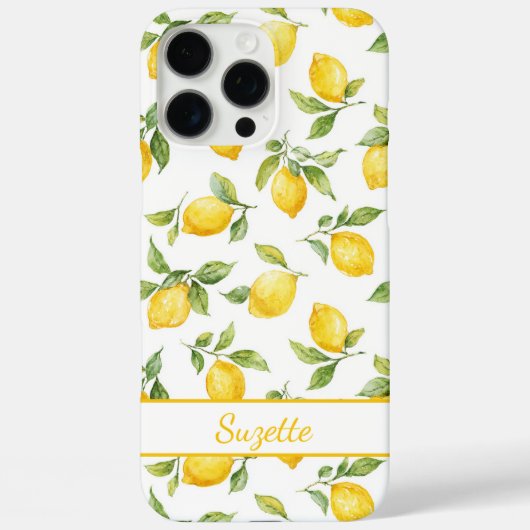 Waterverf Citroenen Monogram Case-Mate iPhone Case (Achterkant)