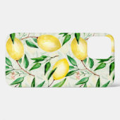 Waterverf citroenen, naadloos vruchtpatroon. Case-Mate iPhone case (Achterkant (horizontaal))