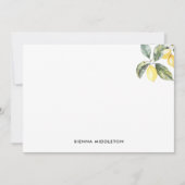 Waterverf Citroenen Natuur Thema Note Kaart Notitiekaartje (Voorkant)