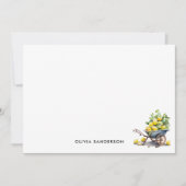 Waterverf Citroenen Natuur Thema Note Kaart Notitiekaartje (Voorkant)