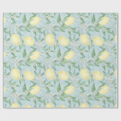 Waterverf citroenen natuur vers geel cadeaupapier (Vlak)