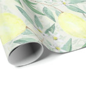 Waterverf citroenen natuur vers geel cadeaupapier (Rol Hoek)