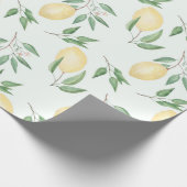 Waterverf citroenen natuur vers geel cadeaupapier (Hoek)