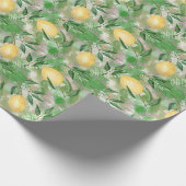 Waterverf citroenen natuur vers geel cadeaupapier (Hoek)