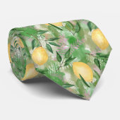 Waterverf citroenen natuur vers geel stropdas (Opgerold)