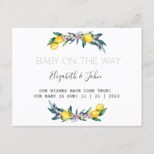 Waterverf citroenen Olijven Aankondigingskaart