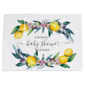 Waterverf citroenen olijven Baby shower Groot Cadeauzakje (Voorkant)