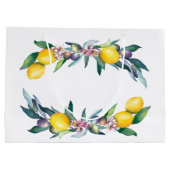 Waterverf citroenen olijven Baby shower Groot Cadeauzakje (Achterkant)