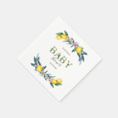 Waterverf citroenen olijven Baby shower Servet (Hoek)