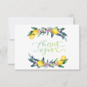 Waterverf citroenen olijven bedankje bedankkaart (Voorkant)