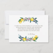 Waterverf citroenen olijven bedankje bedankkaart (Achterkant)