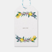 Waterverf citroenen Olijven Cadeaulabel (Achterkant)