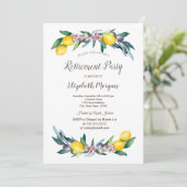 Waterverf citroenen olijven Pensioen Kaart (Staand voorkant)