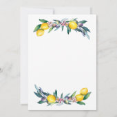 Waterverf citroenen olijven Pensioen Kaart (Achterkant)