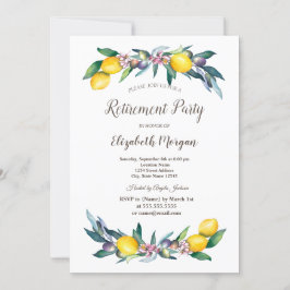 Waterverf citroenen olijven Pensioen Kaart