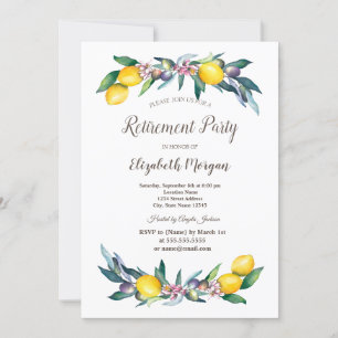Waterverf citroenen olijven Pensioen Kaart