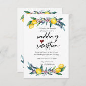 Waterverf citroenen olijven receptie kaart (Voorkant / Achterkant)