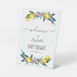 Waterverf citroenen Olijven Reclamebord Met Voetstuk