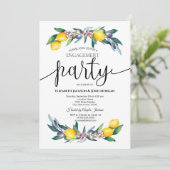 Waterverf citroenen olijven Verloving Kaart (Staand voorkant)