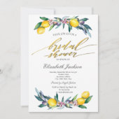 Waterverf citroenen olijven Vrijgezellenfeest Kaart (Voorkant)