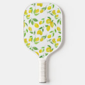 Waterverf citroenen op wijnstokken pickleball paddle (Voorkant)