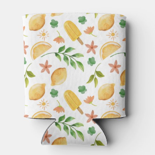 Waterverf Citroenen & Popsicles Koelbox – Vernieuw Blikjeskoeler (Achterkant)