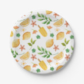 Waterverf Citroenen & Popsicles Papier Borden Papieren Bordje (Voorkant)