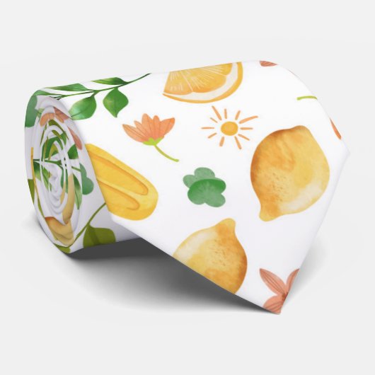 Waterverf Citroenen & Popsicles Stropdas – Verse (Opgerold)