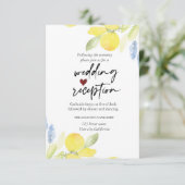 Waterverf citroenen receptie kaart (Staand voorkant)